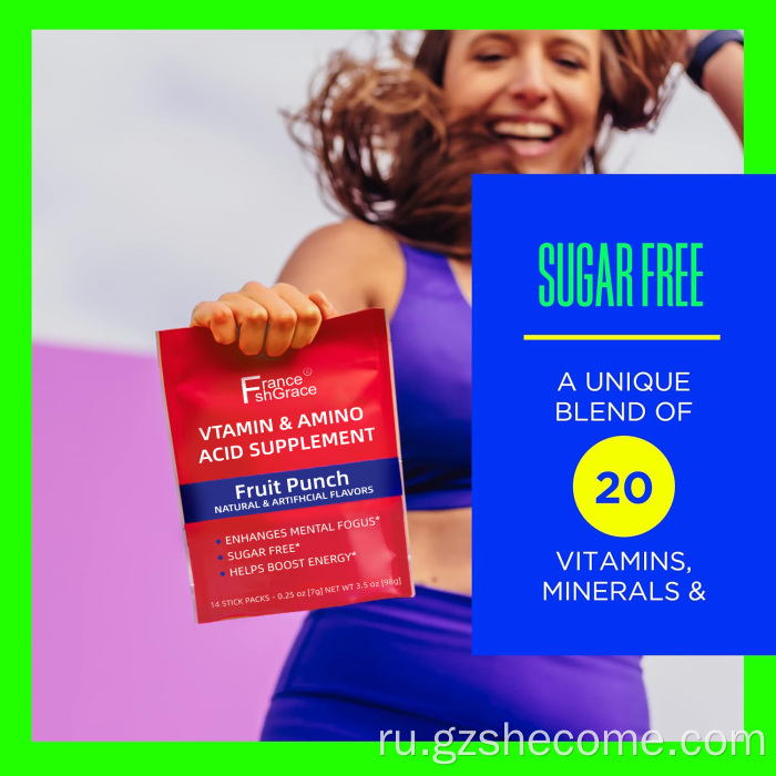 Добавки с витаминами и аминокислотами повышают энергию